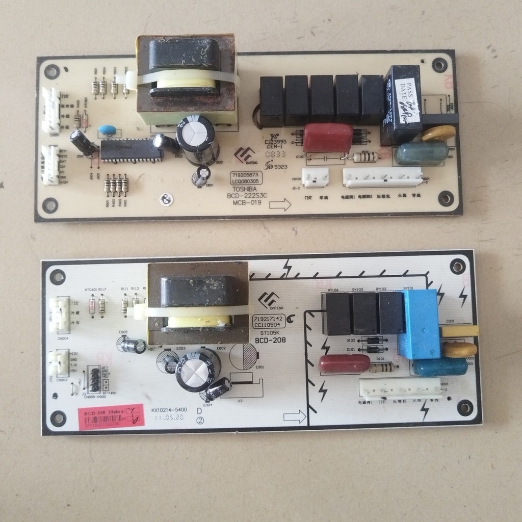 Toshiba ตู้เย็น BCD-222S3C เมนบอร์ดแผงควบคุมแผงวงจร MCB-019 719205873 lcq080305