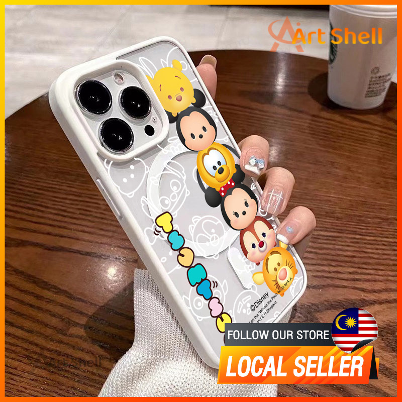 เข้ากันได้กับ iphone 16 Pro Max น่ารักมิกกี้เมาส์ Jenga 12 13 14 15 11 Pro Max ปลอก xr xs Max 7 8 Pl