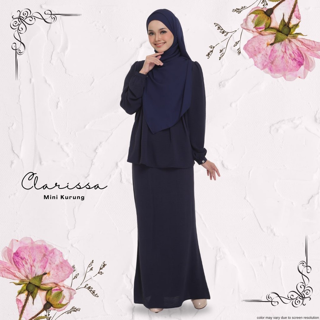 Clarissa Mini Kurung Midnight Blue
