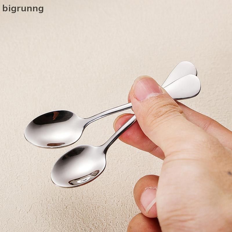 Bigrunng 3/5 ชิ้นสแตนเลสมินิกาแฟ Scoops ช้อนชากาแฟไอศกรีมช้อนขนมหวานคู่ครัวเครื่องมือ SG