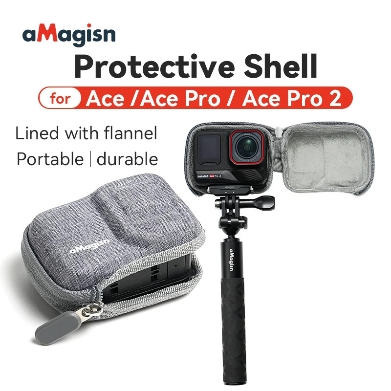 Amagisn Mini กระเป๋าสําหรับ Insta360 Ace Pro 2 / Ace Pro / Ace ,พกพากล่องเก็บสําหรับ Insta 360 AcePro 2 อุปกรณ์เสริม
