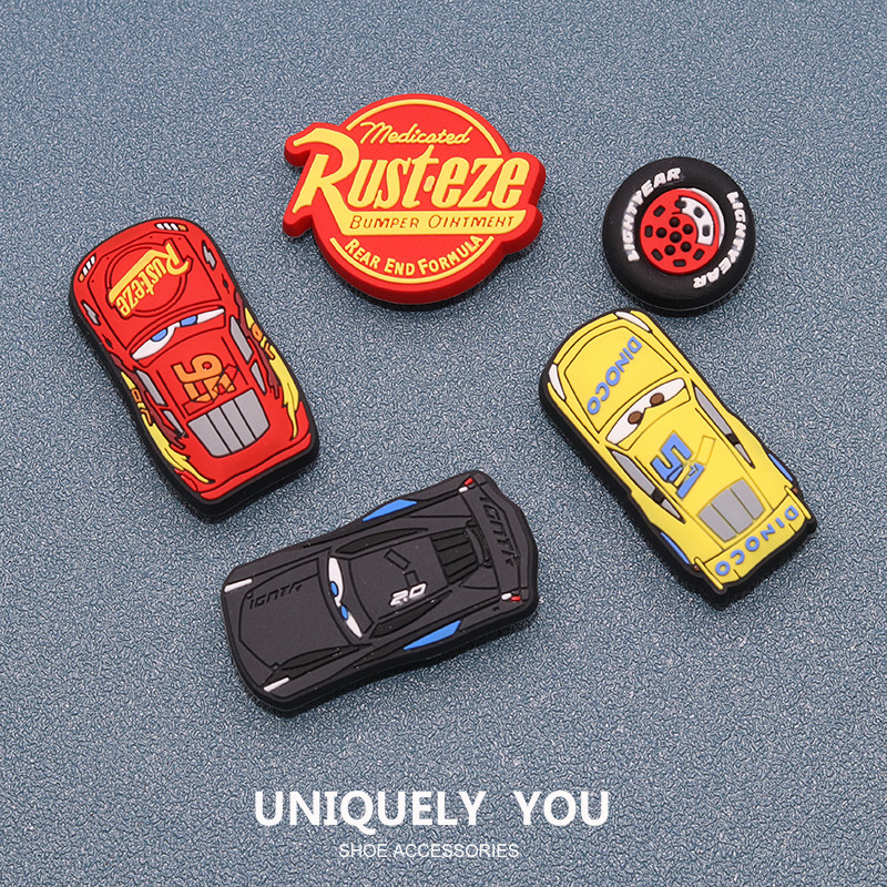 jibbitz crocs หัวเข็มขัด Lightning McQueen series อุปกรณ์ตกแต่งรองเท้าแฟชั่น จิ๊บบิท ตัวติดรองเท้า c