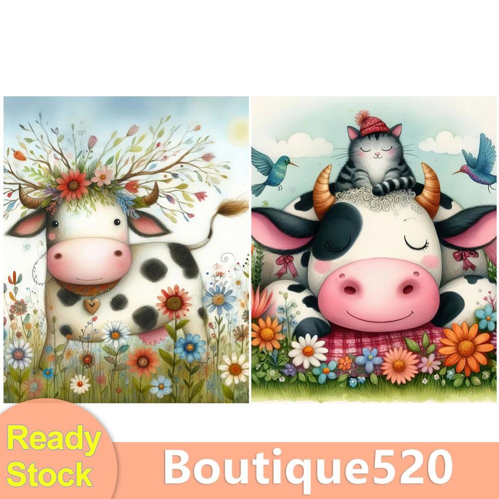 #F 5d DIY เต็มรอบเจาะเพชรจิตรกรรมสัตว์ชุดตกแต่งบ้าน Art Craft 40x5 [boutique520.th]