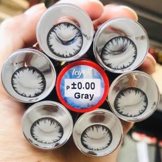 คอนแทคเลนส์ บิ๊กอาย รุ่น Icy-x/Chimmer เกล็ดหิมะ เกล็ดน้ำแข็ง สีเทา/ตาล Gray/Brown**มีค่าสายตา0.00-10.00**