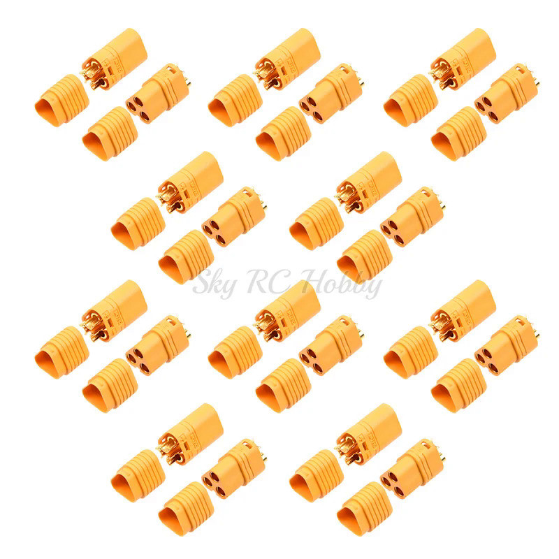 KS 5 คู่/10 คู่MT60 3.5 มม.3 ขั้วปลั๊กขั้วต่อBulletชาย & หญิงสำหรับRC ESCมอเตอร์RC FPV LiPoแบตเตอรี่