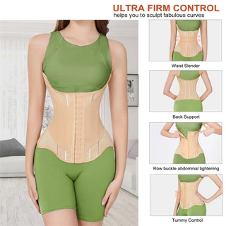 Wechery Body Shaper Corset เอวเทรนเนอร์เข็มขัดกระชับสัดส่วนผู้หญิง Belly Modeling Strap Shapewear Girdle