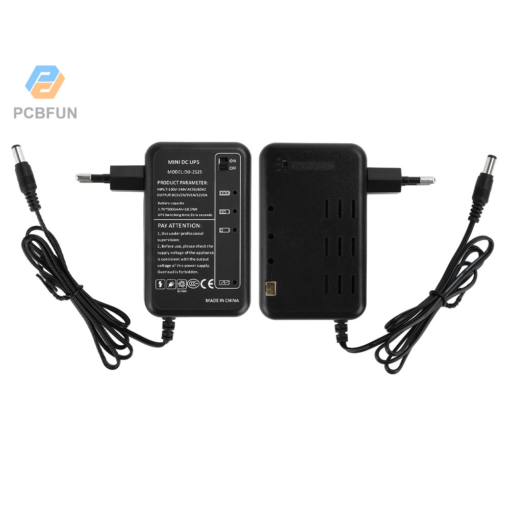 Pcbfun AC 100-240V ถึง DC 5V 9V 12V Router Optical Cat กล้องขนาดเล็ก DC UPS แบตเตอรี่ลิเธียม Ion Pow