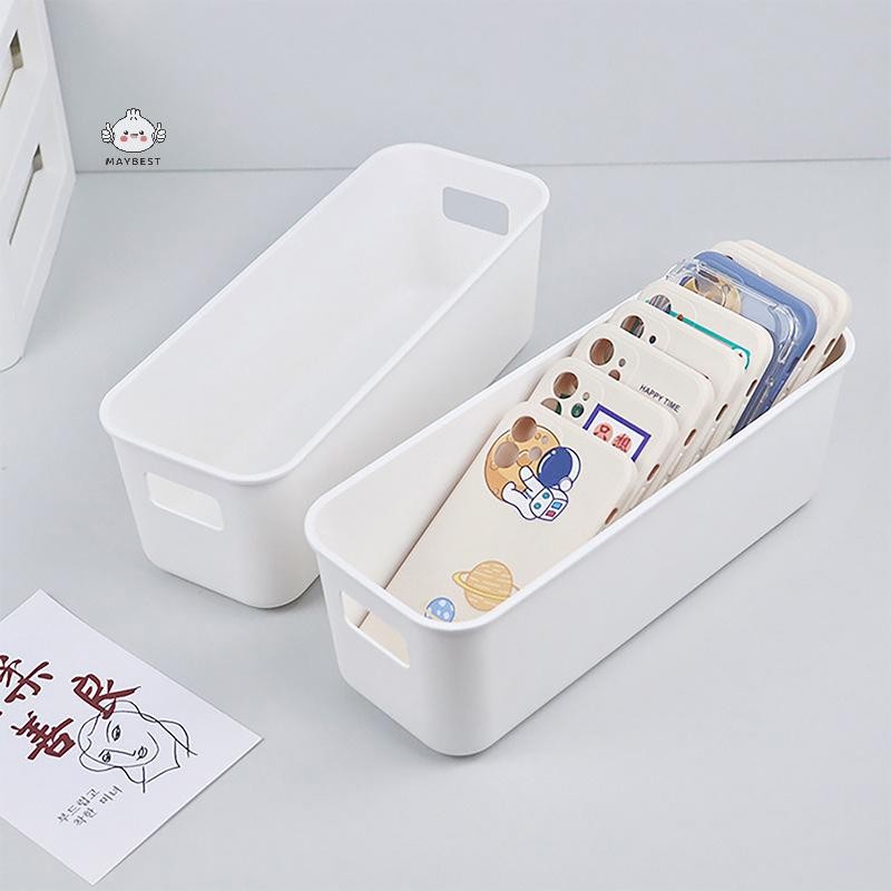 {maybest} Simple Desktop Mobile Phone Case Storage Box Multifunctional Cosmetics Organizer Box Large Capacity Sundries Storage Basket {TH}
