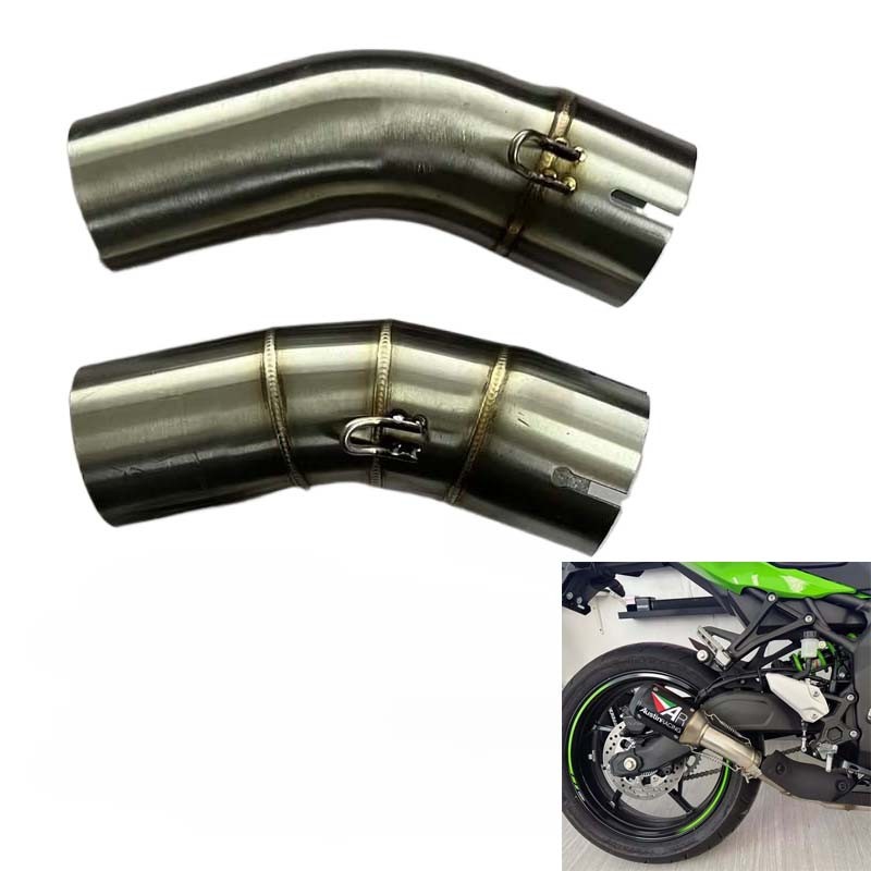 ท่อแบบสวมสําหรับ ZX4R/ZX4RR ZX25R/ZX25RR 2023-2025 Moto การปรับเปลี่ยนท่อไอเสียเชื่อมต่อกับ 51 มม./2