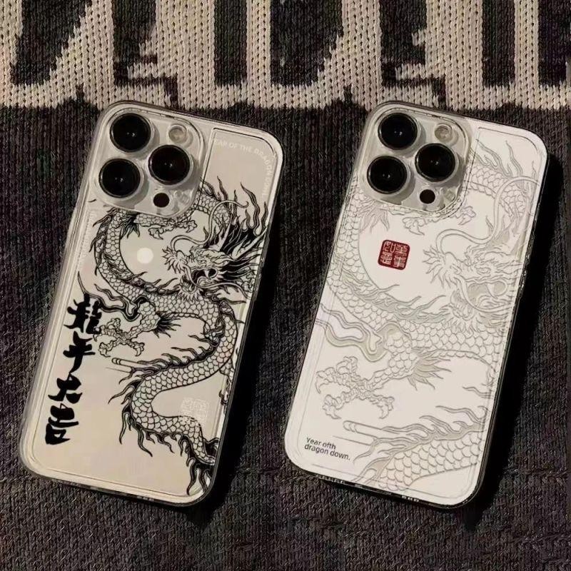 เคสโทรศัพท์มือถือแบบนิ่ม ใส ลายมังกรตรุษจีน สําหรับ OPPO Reno 10 Pro Plus 8T 4 2F 7Z 8Z 5Z 6Z 5Z 5 6 8 5G A58 A78 4G A98 5G A1K F5 F7 F9 F11 A37 กันกระแทก