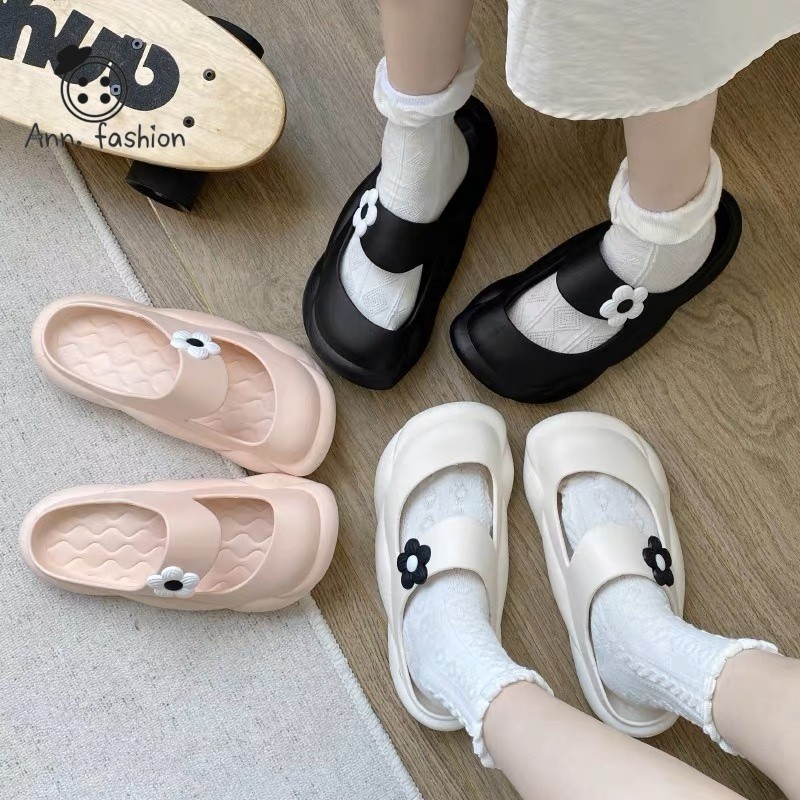 Ann.Fashion รองเท้าแฟชั่นผู้หญิง พร้อมส่งในไทย ใส่สบายเหมือนไม่ได้ใส่ น้ำหนักเบาใส่สบาย ลายน่ารักมาก มีหลายสี #sy81