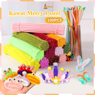 Edden Pipe cleaner flower mix Kawat bulu mercy 100PC Twist stick flower
