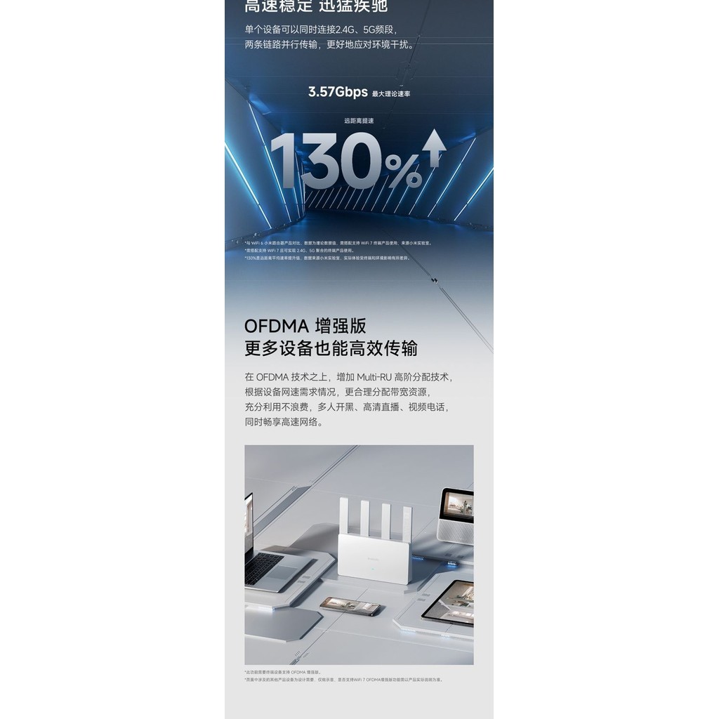 Xiaomi เราเตอร์ไร้สาย BE3600 แบรนด์ใหม่ WiFi7 เราเตอร์ 2.5G 4 แกน Qualcomm ชิป 3600 เมกะระดับ อัตราการเต้นของไร้สาย ของขวัญ