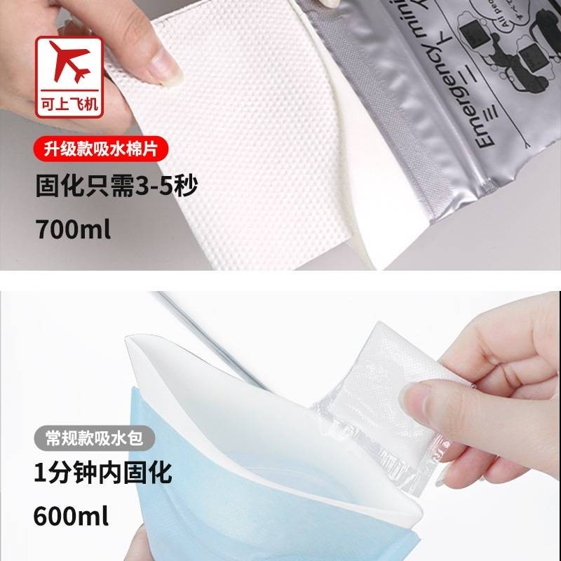 ถุงฉี่ ถุงปัสสาวะพกพา 1แพ็ค4ชิ้น ความจุ700ml ใช้ยามเดินทางรถติด ออกทริปกางเต็นท์ เดินป่า