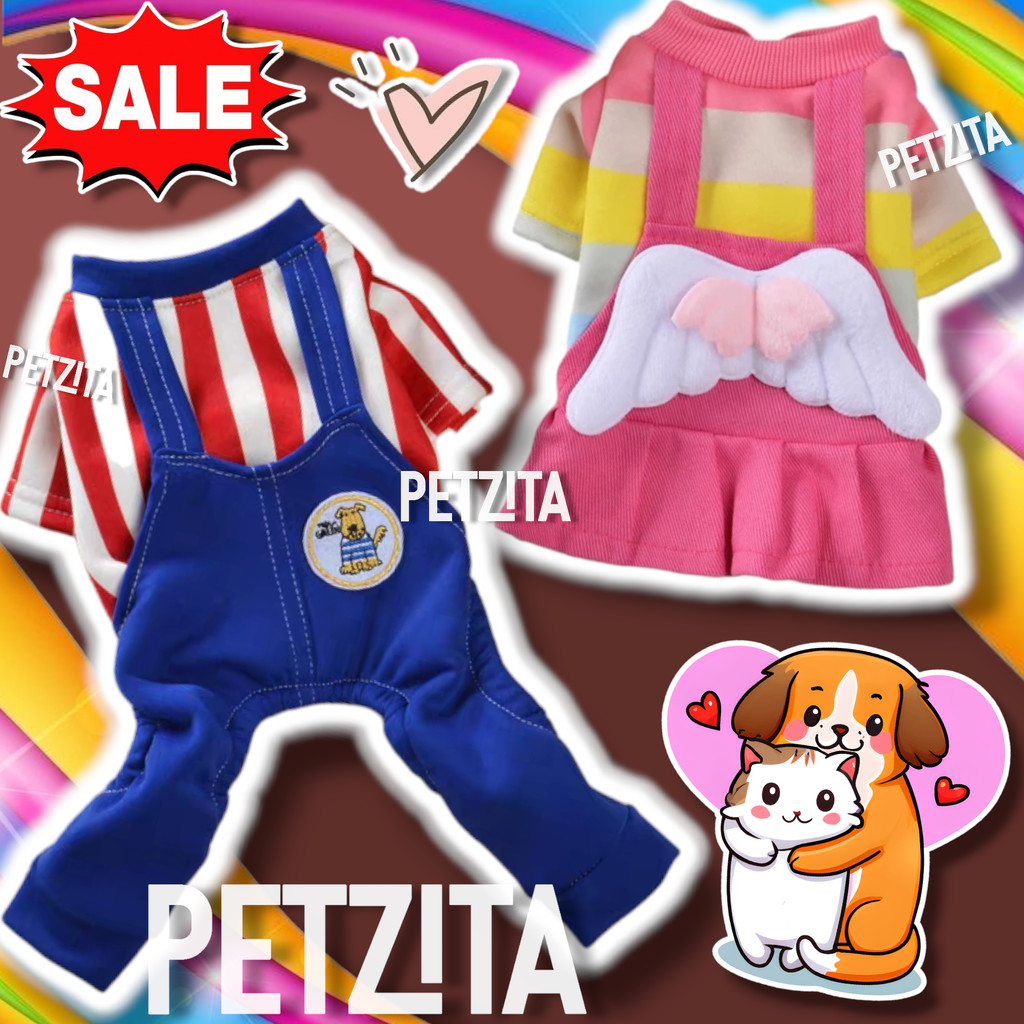 🇹🇭พร้อมส่ง🇹🇭 ♀️♂️ ชุดคู่สุดน่ารัก แต่งดีเทลสุดเก๋ไก๋ FOR PET เสื้อสุนัข หมา ชุดแมว สัตว์เลี้ยง
