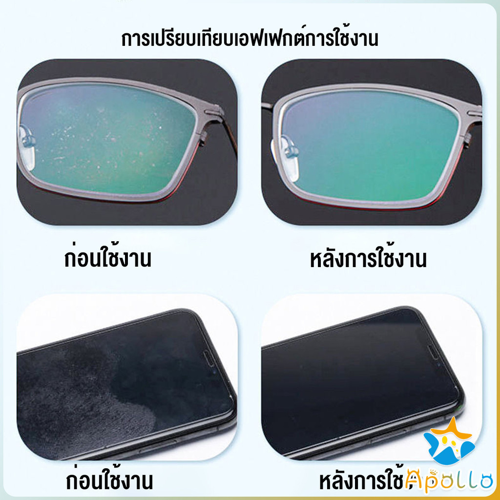Apollo น้ำยาเช็ดแว่น สเปรย์น้ำยา ทำความสะอาด เลนส์  Lens Camera Cleaning - รูปที่ 6
