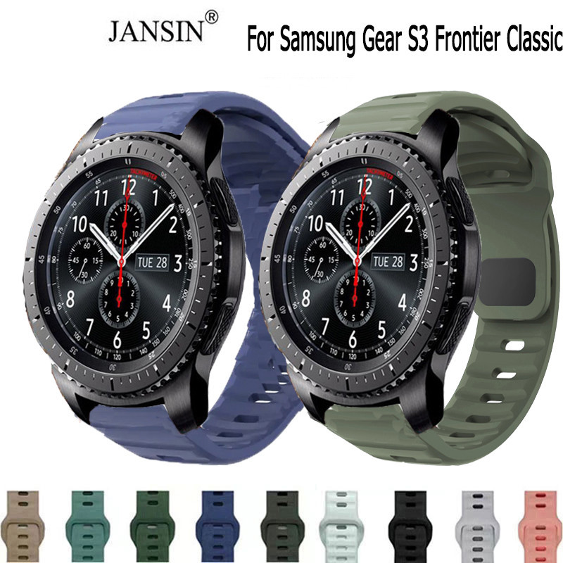 สายนาฬิกาข้อมือซิลิโคน สไตล์สปอร์ต คลาสสิก แบบเปลี่ยน สําหรับ samsung gear s3 frontier samsung gear s3 frontier