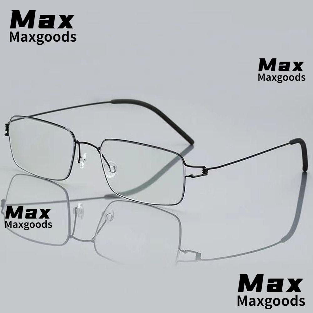 Maxg แว่นตาอ่านหนังสือ ป้องกันแสงสีฟ้า เบาพิเศษ วินเทจ โลหะ ป้องกันสายตาสั้น ผู้ชาย ผู้หญิง