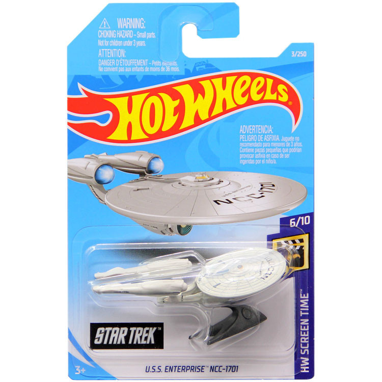 Hotwheels HotWheels STAR TREK รถภาพยนตร์ยานอวกาศ สีขาว STAR TREK NCC-1701 9A