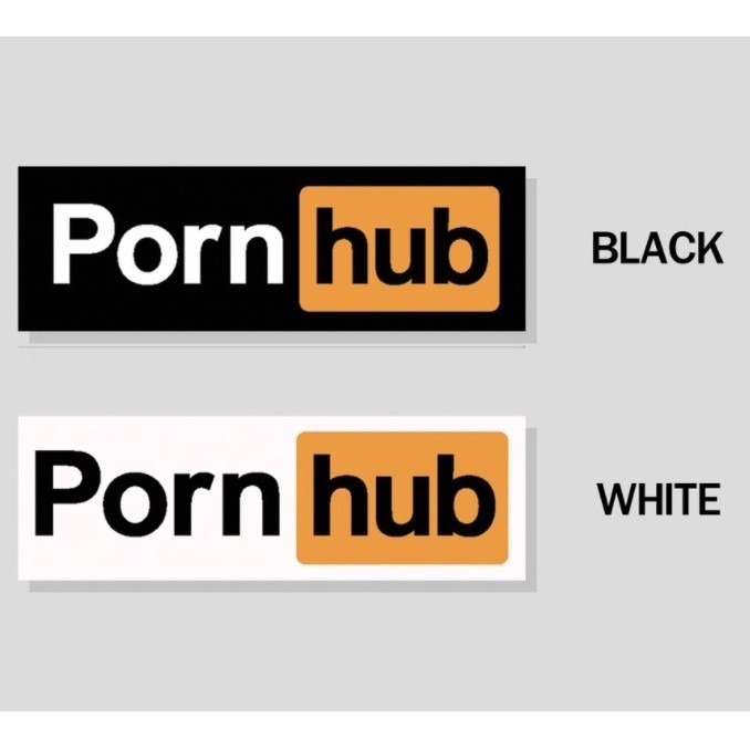 สติ๊กเกอร์ PORNHUB เทห์ แหวกแนว สไตน์วัยรุ่น PVC กันน้ำอย่างดีพร้อมเคลือบ SIZE 10x3.5cm พร้อมส่ง