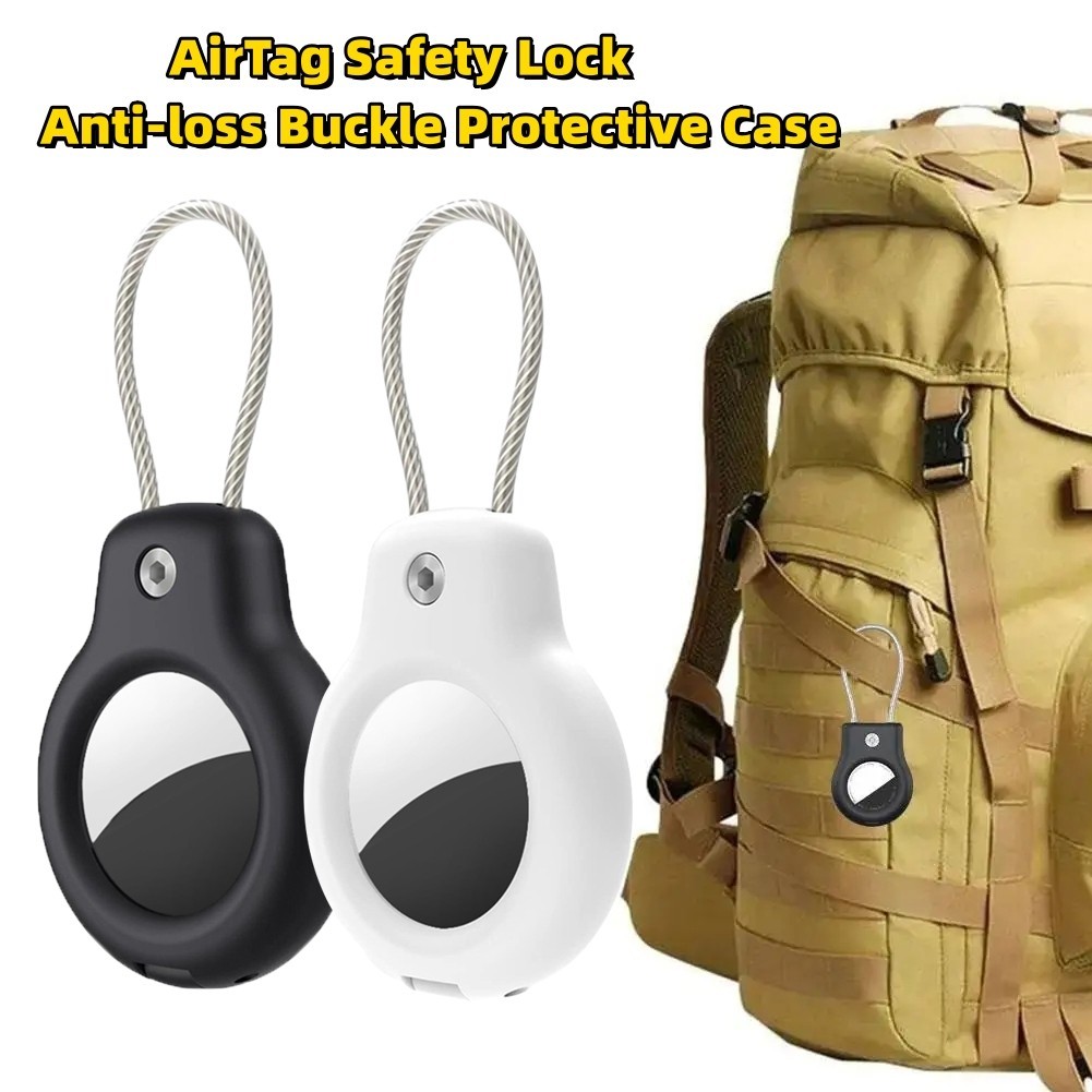 Anti-scratch Air Tag Key Ring ที่วางที่ปลอดภัยสําหรับ Apple Airtag - พวงกุญแจล็อคกรณี Airtags กรณีพวงกุญแจสําหรับ Apple Airtag ฝาครอบป้องกันกันชน Shell Tracker อุปกรณ์