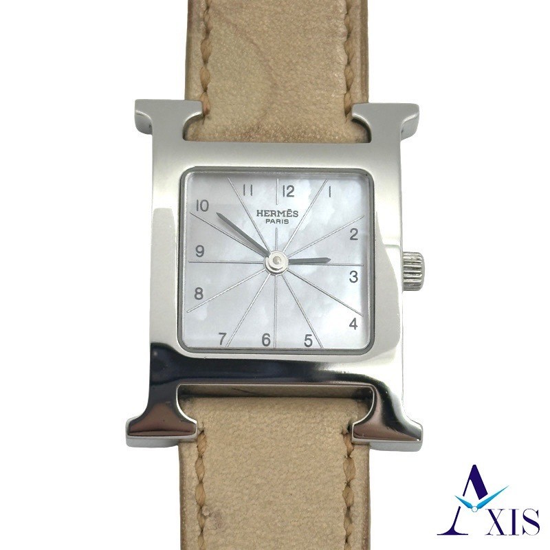 Hermes H Watch Hh1.210 นาฬิกาข้อมือควอตซ์ สายสแตนเลส สําหรับผู้หญิง【Used】
