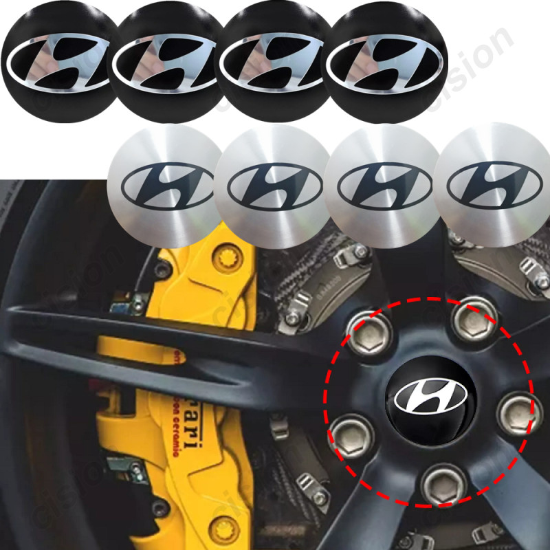 ฝาครอบดุมล้อรถยนต์ 60 มม. 56 มม. สําหรับ Hyundai Santa Fe Sonata Solaris Azera Creta Tucson Getz Veloster Elantra 4 ชิ้น ต่อล็อต
