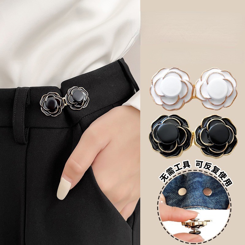 ใหม่ หัวเข็มขัดคามิเลีย ไร้รอยต่อ ปรับได้ สําหรับตกแต่ง