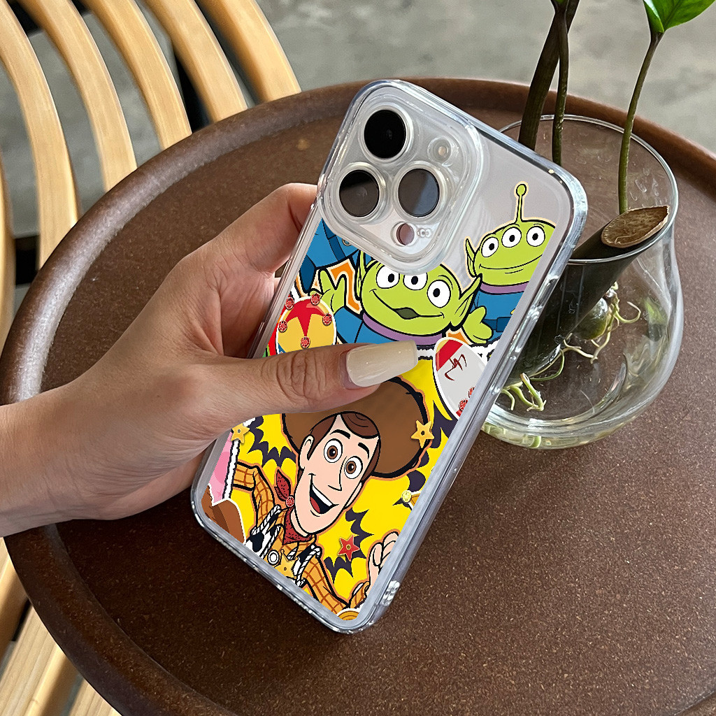 ❤️พร้อมส่งในประเทศไทย❤️เคสโทรศัพท์มือถือ แบบใส Woody ลายเอเลี่ยนน่ารัก สําหรับ 14Pro Max 14Pro 13Pro