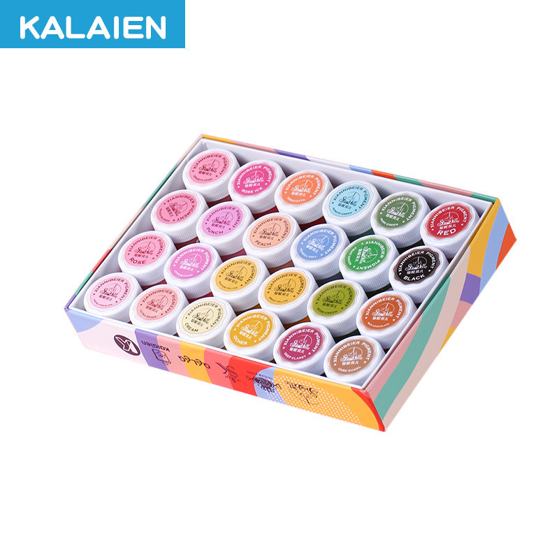 KALAIEN ชุดกลีบดอกไม้จําลอง ละลายน้ําได้ 24 สี สําหรับทําเค้ก ฟองดองท์ น้ําตาล