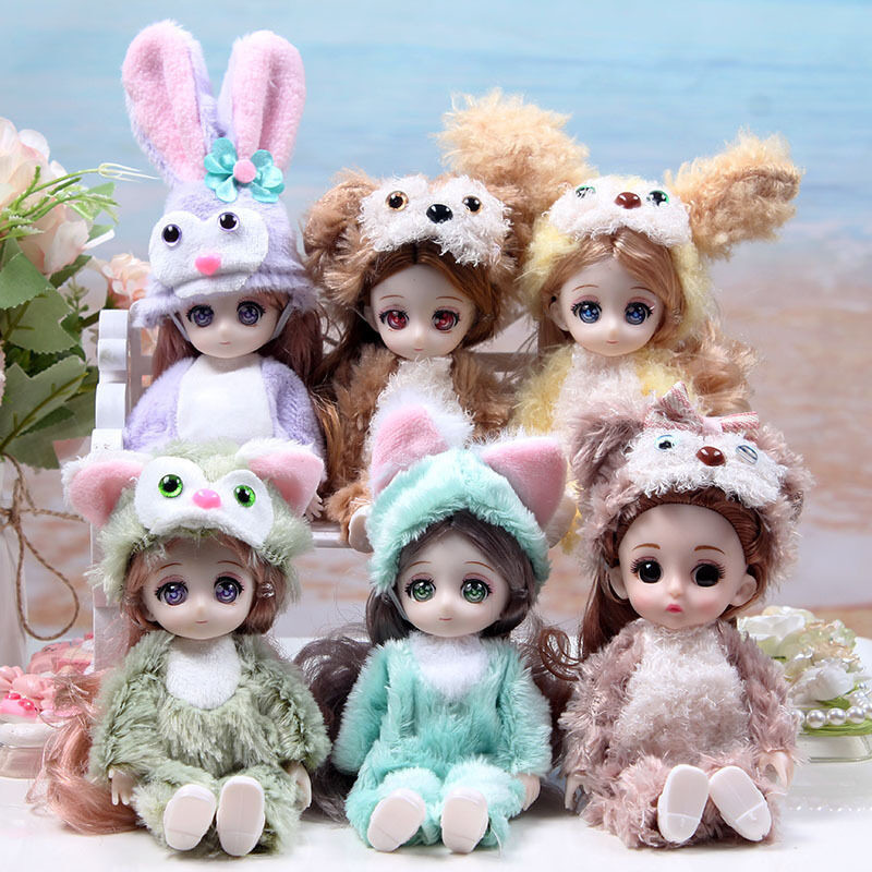 ของเล่นเด็ก ตุ๊กตาจำลอง เคลื่อนย้ายได้ หลายข้อ ขนาด 16 ซม. ของเล่นเด็กผู้หญิง.