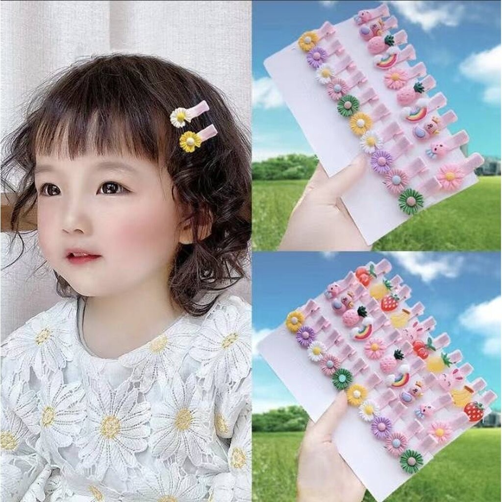 💗มาหยากิ๊ฟช้อป💗กิ๊บติดผมน่ารัก สีสันสดใส ตัวกิ๊บสีชมพู ขนาด 3 ซ.ม, ติดลายดอกไม้ การ์ตูน ผลไม้ สำหรับเด็กผู้หญิง แพ็ค ...