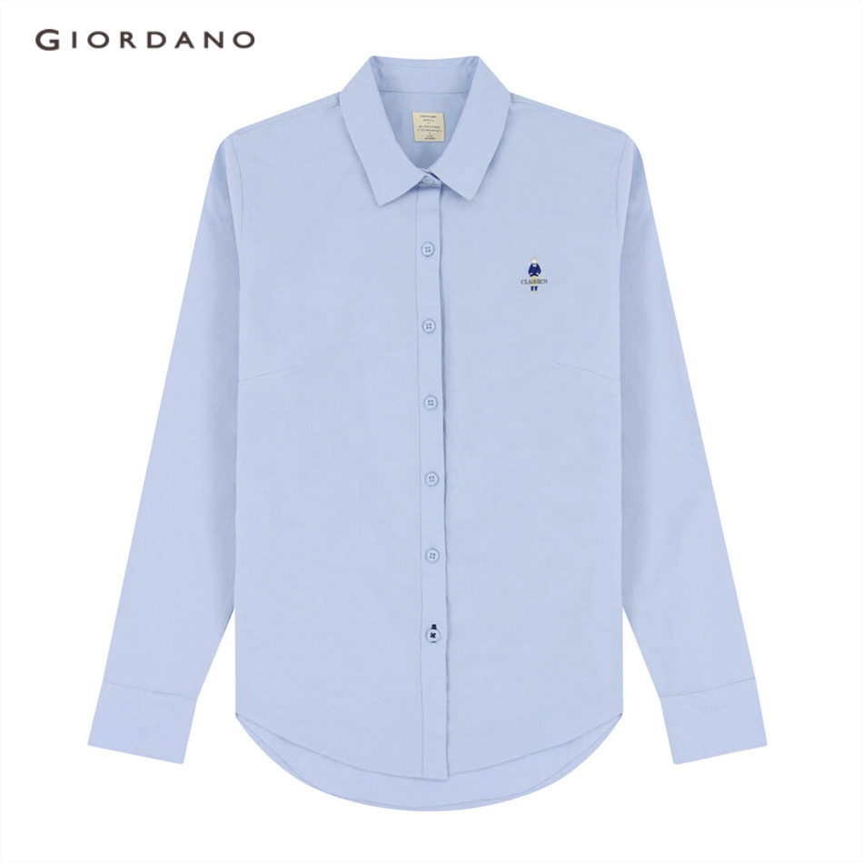 GIORDANO เสื้อเชิ้ตผู้หญิง Women's Oxford Shirts 05344038
