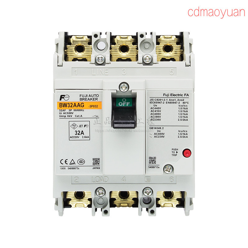 BW32AAG BW50EAG BW63EAG BW100EAG 2P Fuji Circuit Breaker 3P Air Switch