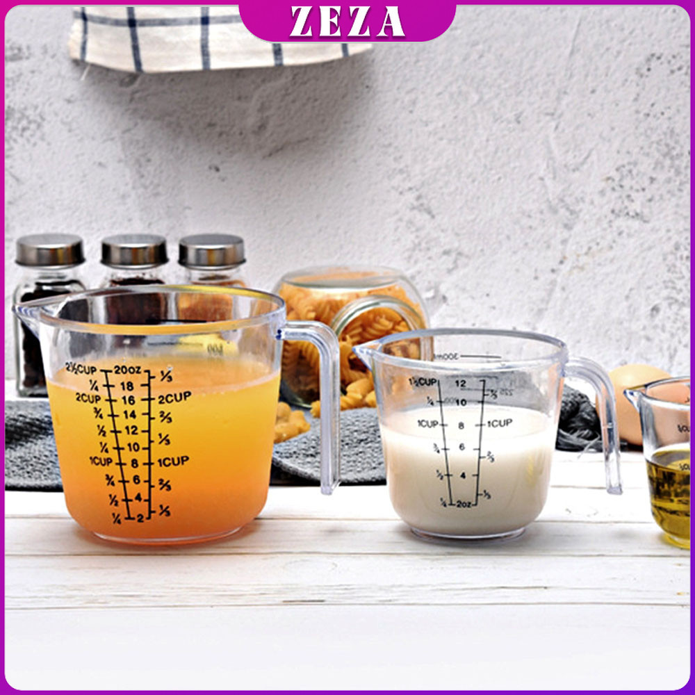 ZEZA ถ้วยตวง ทนร้อน ถ้วยตวงพลาสติก เหยือกตวง มีด้ามจับ  Graduated measuring cup