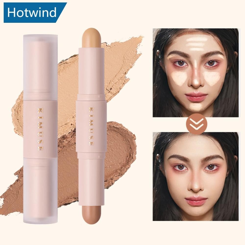 Hw 2 In 1 ไฮไลท์ คอนทัวร์ แบบแท่ง สองหัว เนื้อแมตต์ หลากสี แต่งหน้า เพิ่มความสว่างจมูก อายแชโดว์ ดิน