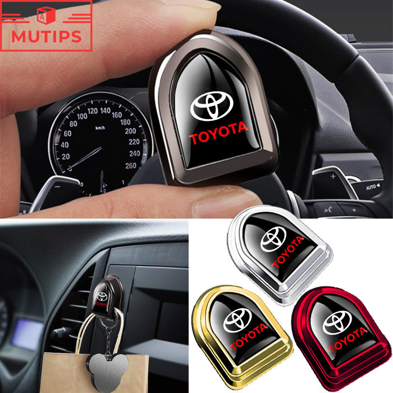 Toyota มินิตะขอเก็บของในรถ ขนาดเล็ก มีกาวในตัว ที่แขวนของในรถ Prius Fortuner Corolla Cross CHR Camry Wish Vios Veloz Estima Sienta Yaris Ativ Altis Sienta bZ4X Hiace Hilux Revo สําหรับติดรถยนต์ และบ้าน
