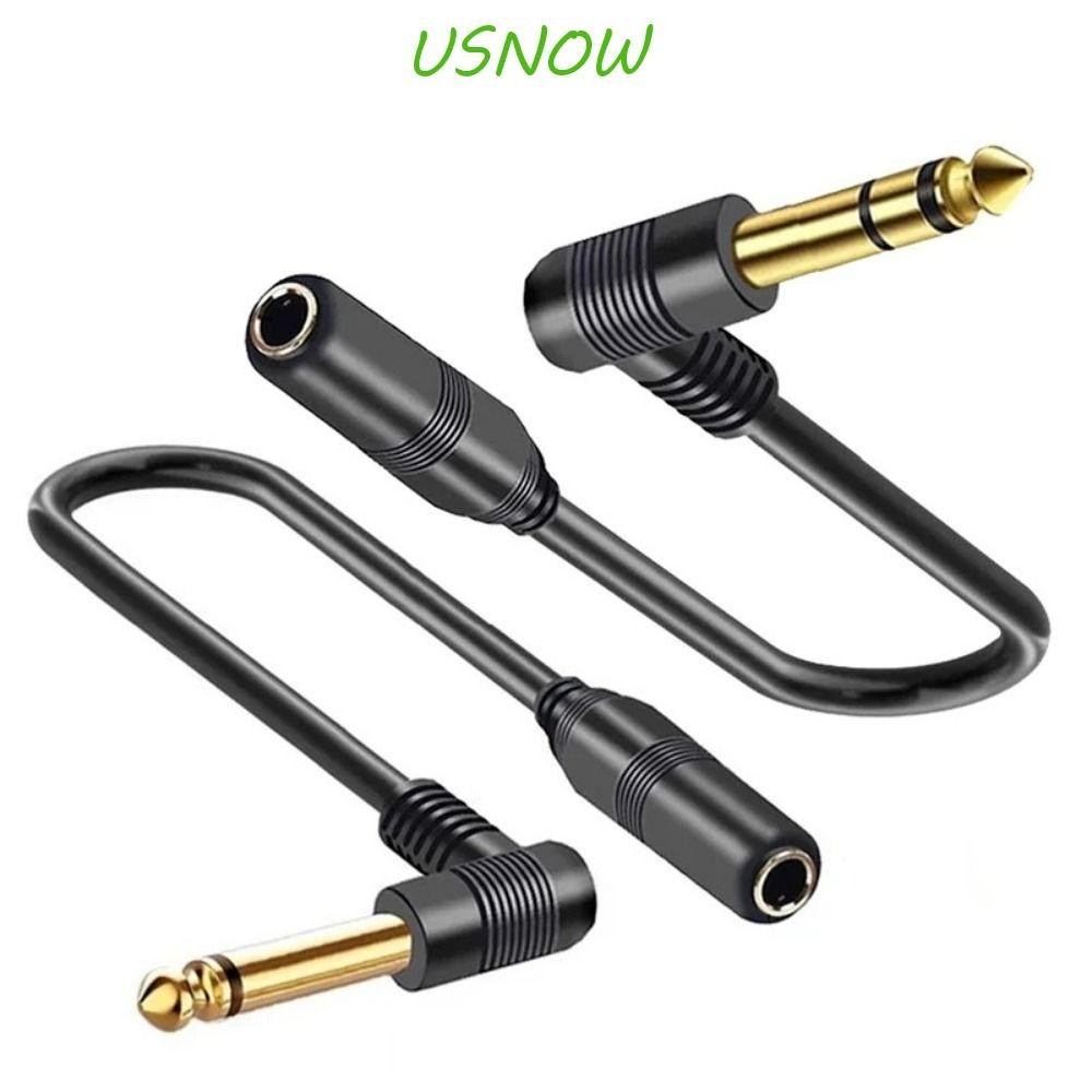Usnow สายสัญญาณเสียง แจ็คโมโน TS 6.35 มม. ตัวผู้ เป็นตัวเมีย 90 องศา มุมขวา 6.35 มม. ตัวผู้ 1/4 นิ้ว 6.35 มม. ทนทาน สําหรับกีตาร์