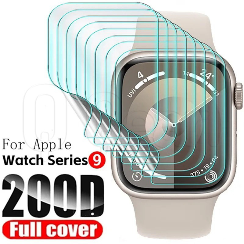 ฟิล์มไฮโดรเจลใส HD 41/45 มม. - ฟิล์มกันรอยหน้าจอสมาร์ทวอทช์ - เข้ากันได้กับ Apple Watch IWatch Series 9 - ป้องกันรอยขีดข่วน, กันกระแทก - ฟิล์มกันรอยหน้าจอ ความไวสูง