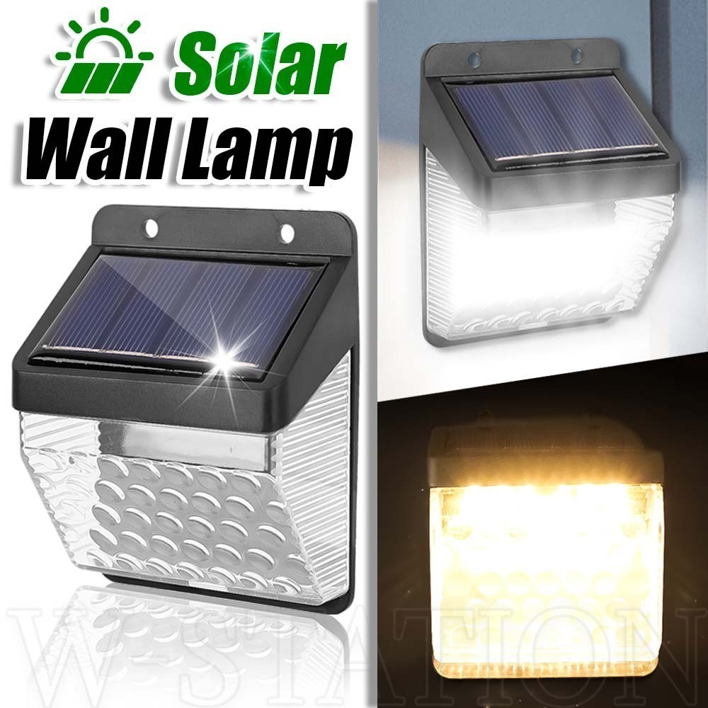 โคมไฟติดผนัง LED พลังงานแสงอาทิตย์ กันน้ํา IP65 - โคมไฟติดผนัง ชาร์จพลังงานแสงอาทิตย์ - ไฟกลางคืนอัจฉริยะ - ไฟวอร์มไลท์ สีขาวสว่างมาก - สําหรับกลางแจ้ง, สวน, ถนน, ระเบียง