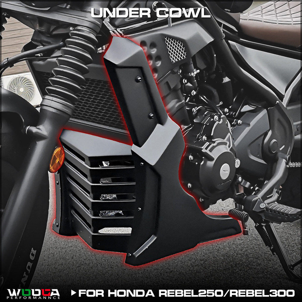 Wooga ชุดฝาครอบสปอยเลอร์เครื่องยนต์ ด้านล่าง สําหรับ Honda Rebel 250 300 CMX250 CMX300 CL250 CL300