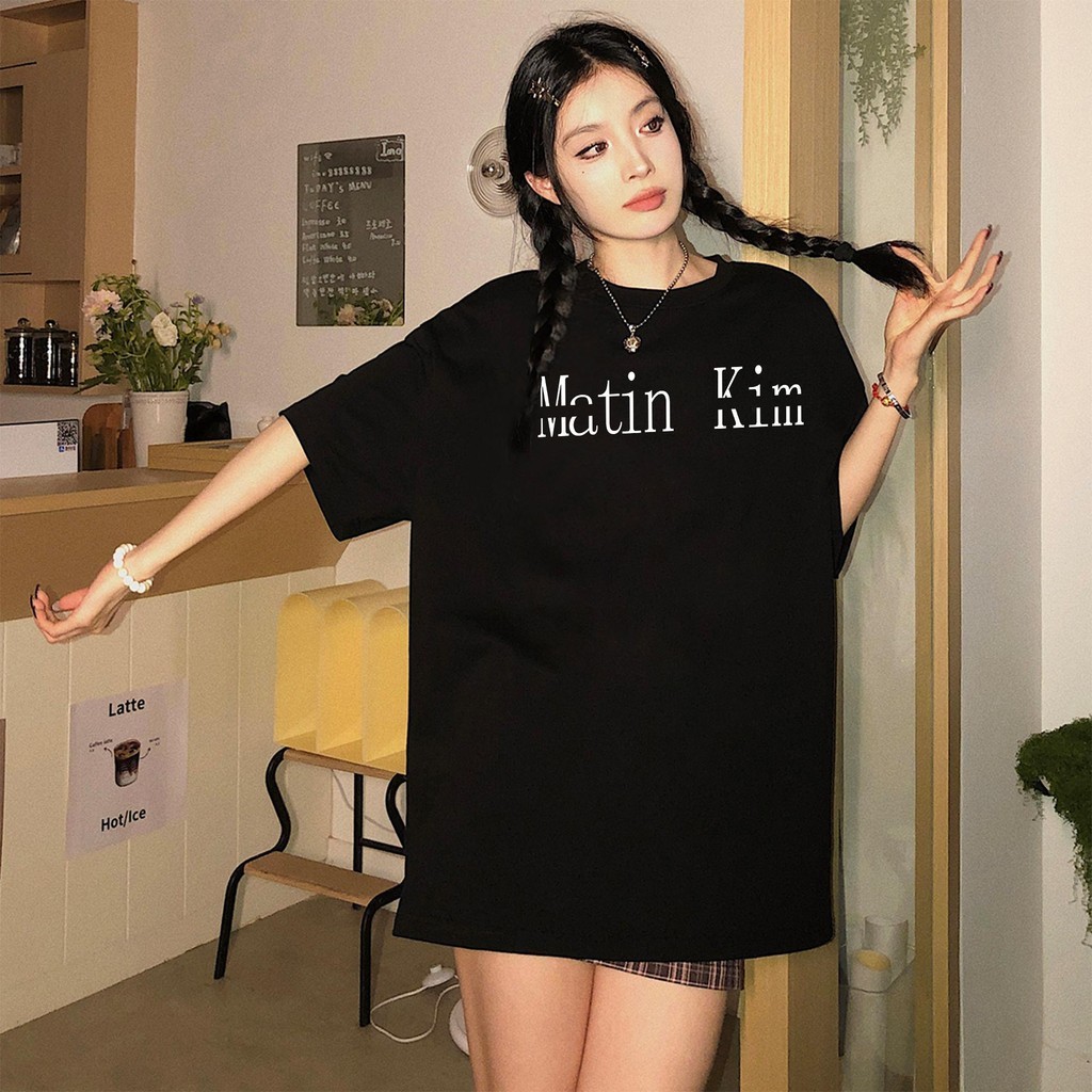 TeeTwoOneเสื้อยืดOversize ผ้าCOTTON100%ลาย"Matin Kim" เนื้อผ้าเกรดพรีเมียม คอกลม ใส่สบาย