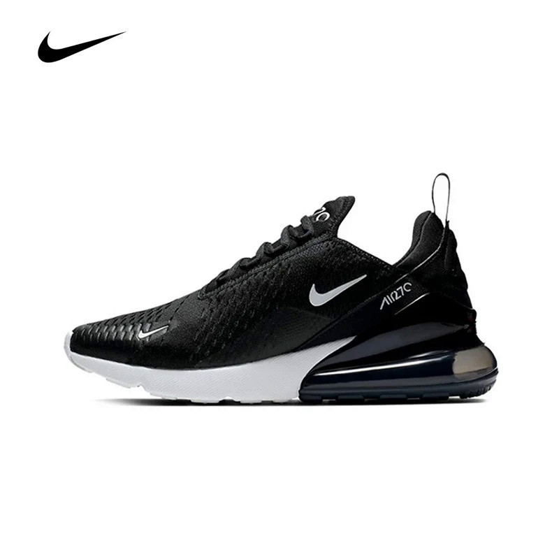 Nike Air Max 270เดิมรองเท้าวิ่งกันกระแทกรองเท้ากีฬาระบายอากาศรองเท้าผ้าใบสีดำ943345-001