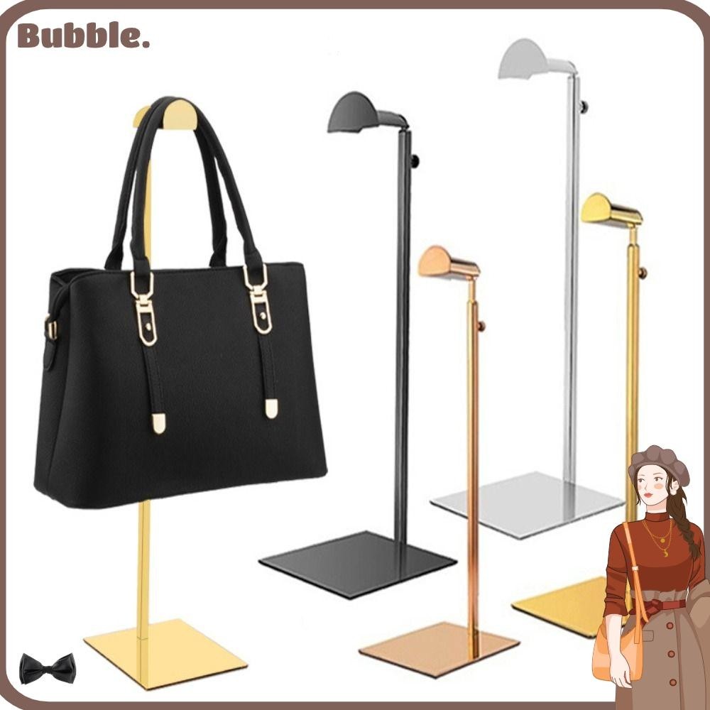 Bubble ชั้นวางโชว์กระเป๋า สเตนเลส โลหะ สีทอง สีเงิน ทนทาน ปรับได้ สําหรับผู้หญิง