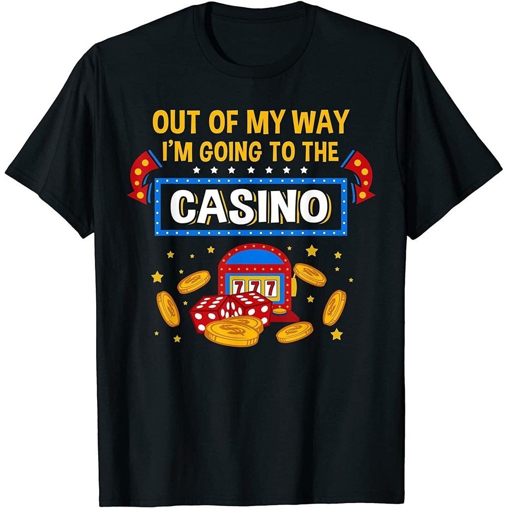 ตลก Casino Design For Men เสื้อยืด Casino Gambler Gambling