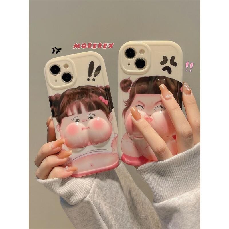เคสโทรศัพท์มือถือ กันกระแทก ลายการ์ตูนผู้หญิง สําหรับ IPhone 11 12 Pro Max X XR XS Max 7 Plus 8 Plus 13 Pro Max 14 Pro Max 15 Pro Max