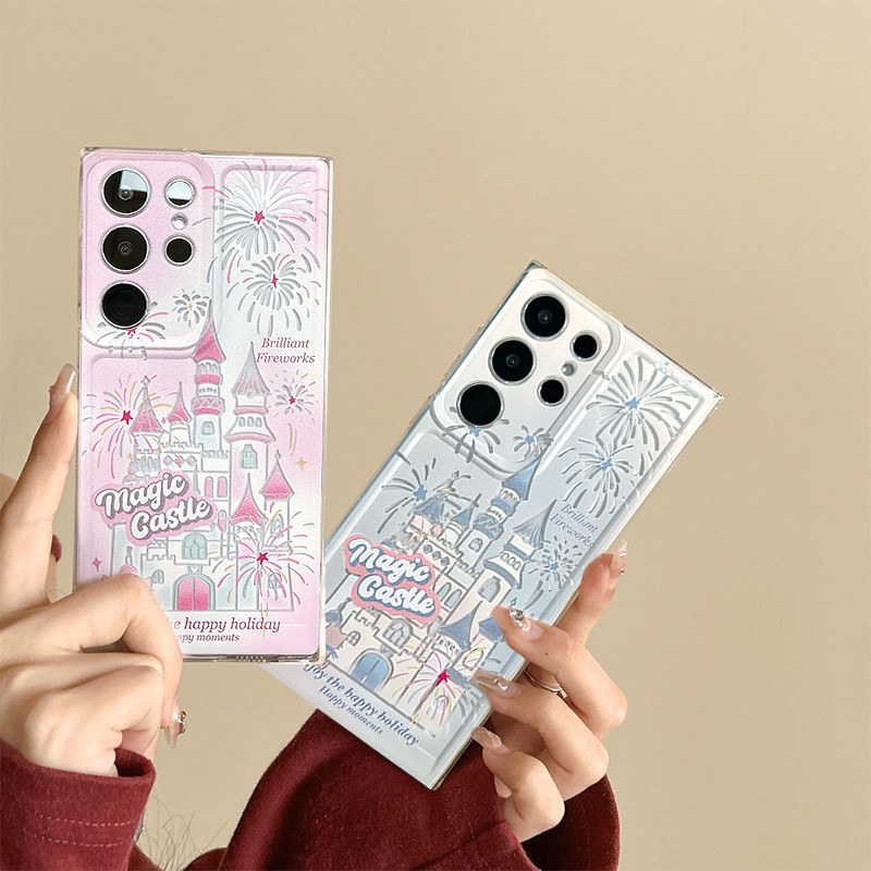 เคสโทรศัพท์มือถือแบบนิ่ม ใส ลายปราสาทดอกไม้ไฟ สําหรับ OPPO Reno 11F 11 10 Pro 8T 8 7z 8z 5F 5 7 5G