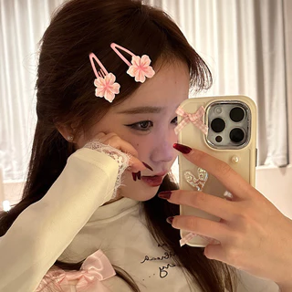 กิ๊บติดผม รูปดอกซากุระน่ารัก เครื่องประดับ สําหรับผู้หญิง จํานวน 1 ชิ้น