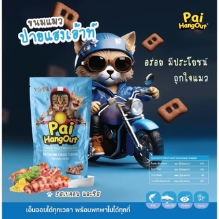 ขนมแมว Pai HangOut ปายแฮงเฮ้าท์ ขนมเม็ดกรอบ หอม อร่อย ขนาด 60 กรัม