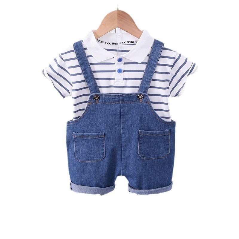 fashion61 ชุดเซ็ตเด็กผู้ชาย เอี้ยม+เสื้อแขนสั้น รุ่น B7630